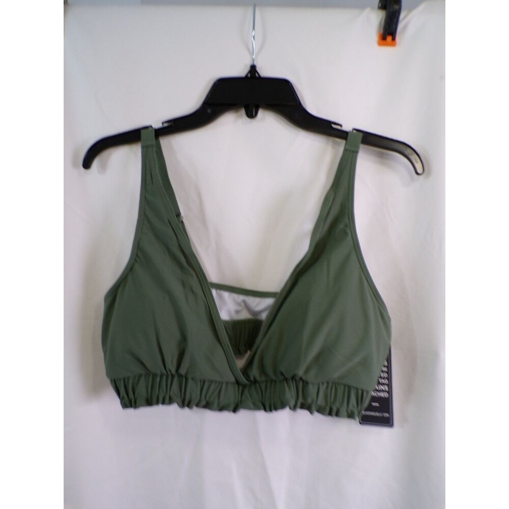 Blooming Jelly Women's Green Bikini 2 Piece Set Bralette Top Size L - Picture 2 of 5